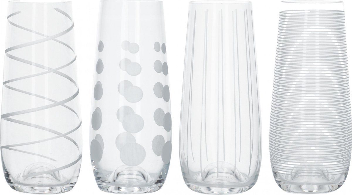 Set van 4 Fluit Glazen, Stamloos, 0.23 L - Mikasa | Cheers