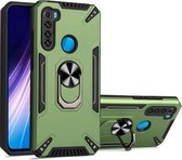 Voor Xiaomi Redmi Note 8 PC + TPU-beschermhoes met 360 graden draaibare ringhouder (donkergroen)