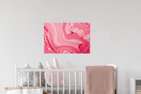 Stickers muraux - Marbre - Agate - Rose - 60x40 cm - Feuille adhésive