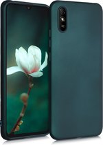 kwmobile telefoonhoesje voor Xiaomi Redmi 9A - Hoesje voor smartphone - Back cover in metallic petrol