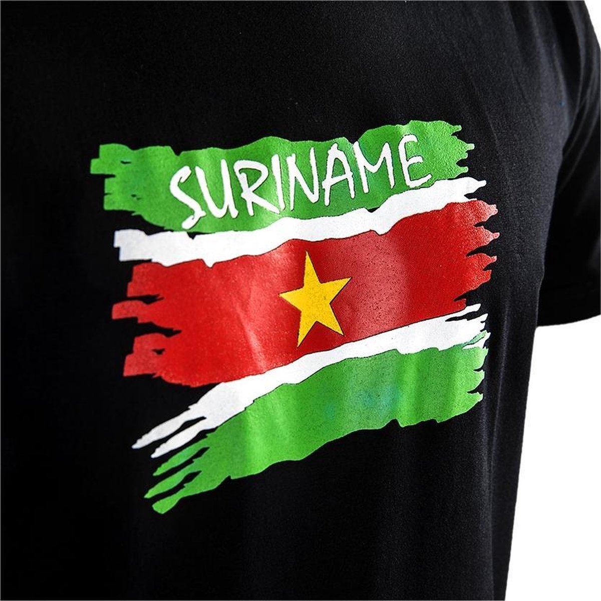 Joya Vlag T - Shirt - Suriname - Zwart - S
