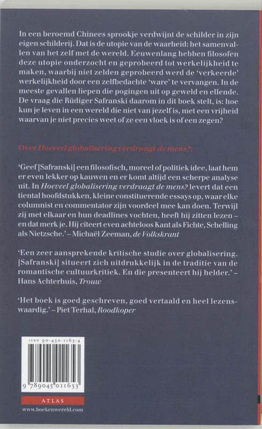 Achterkant van het boek "Hoeveel waarheid heeft de mens nodig" met ISBN en uitgever.