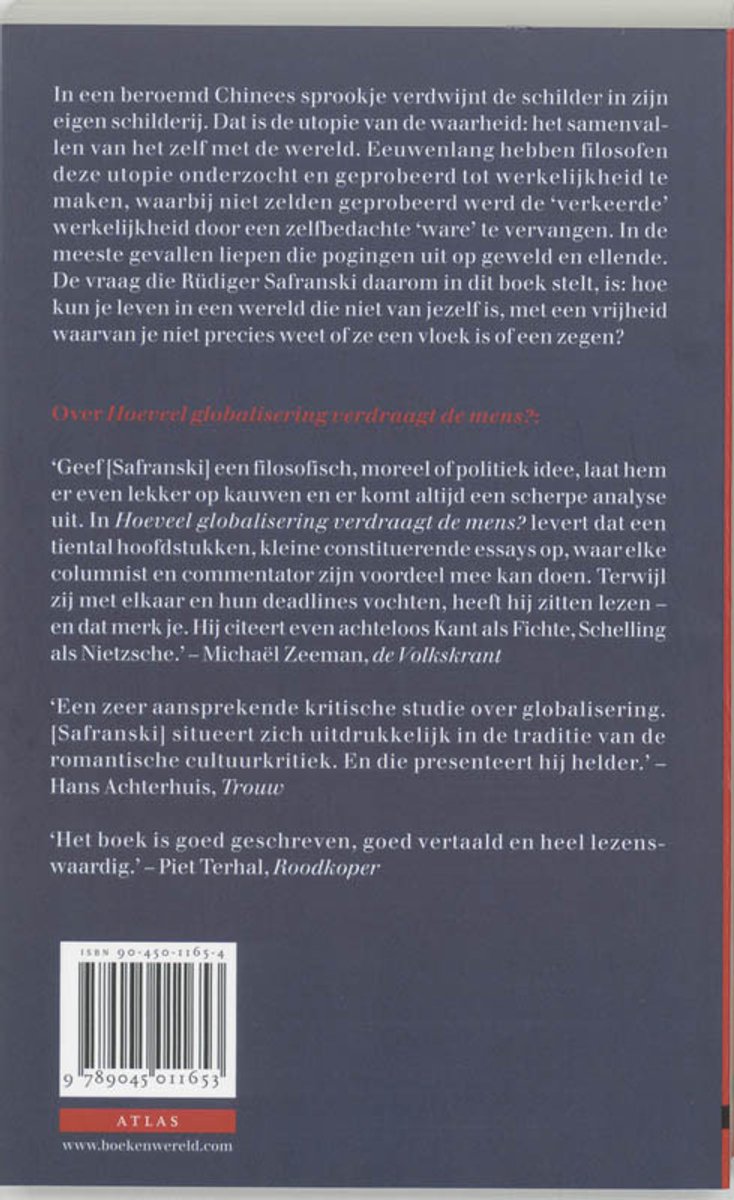 Achterkant van het boek "Hoeveel waarheid heeft de mens nodig" met ISBN en uitgever.