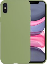 Hoes voor iPhone X Hoesje Siliconen - Hoes voor iPhone X Case - Groen