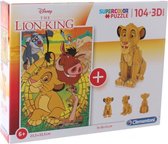 legpuzzel met bouwpakket The Lion King 104 stukjes