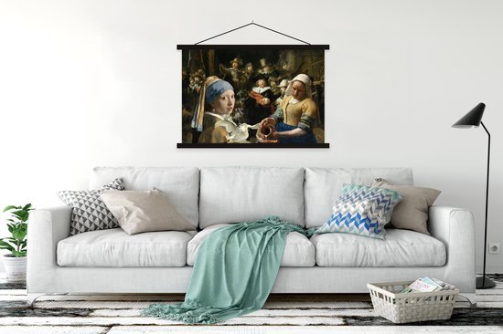 Affiche scolaire - Peinture - Oude Meesters - Cygne - 120x80 cm - Lattes noires