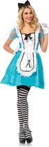 Wonderland - Alice In Wonderland Kostuum - Classic Alice - Vrouw - Blauw, Wit / Beige - Medium - Carnavalskleding - Verkleedkleding