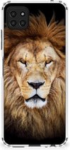 Smartphone hoesje Geschikt voor Samsung Galaxy A22 5G Smartphone Hoesje met foto met transparante rand Leeuw