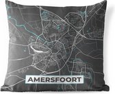 Sierkussen Buiten - Plattegrond - Amersfoort - Grijs - Blauw - 60x60 cm - Weerbestendig - Stadskaart