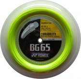 Yonex BG65  badmintonsnaren - 200m - geel - duurzaam