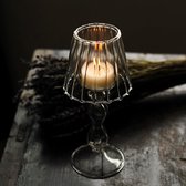 Waxinelichthouder Lamp - Glas - Theelichthouder Kandelaar