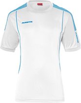 Masita | Sport T-shirt Dames & Heren Korte Mouw - Voetbalshirts Kinderen - Teamline Barça - WHITE/SKY BLUE - XXL