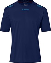 Masita | Sportshirt Heren Korte Mouw - Porto - Wedstrijd - Fitness - Hardloopshirt Heren - Ademend Vocht Regulerend - NAVY/SKY BLUE - 128