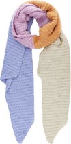 Sjaal (fashion) Pcpyron Structured Block Long Scarf 17116530 Lilac Chiffon/block StriMaat -