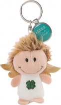 sleutelhanger Alles Cute junior 7 cm pluche goud/turquoise