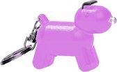 sleutelhanger Doggy junior 5 x 6 cm ABS paars