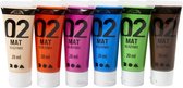 acrylverf mat 6 stuks 20 ml extra multicolor