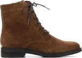 Hartjes Vrouwen Suède   Veterboots / Laarzen / Damesschoenen 130372 - Cognac - Maat 37