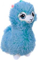 pluchen Alpaca knuffel 22 cm junior blauw