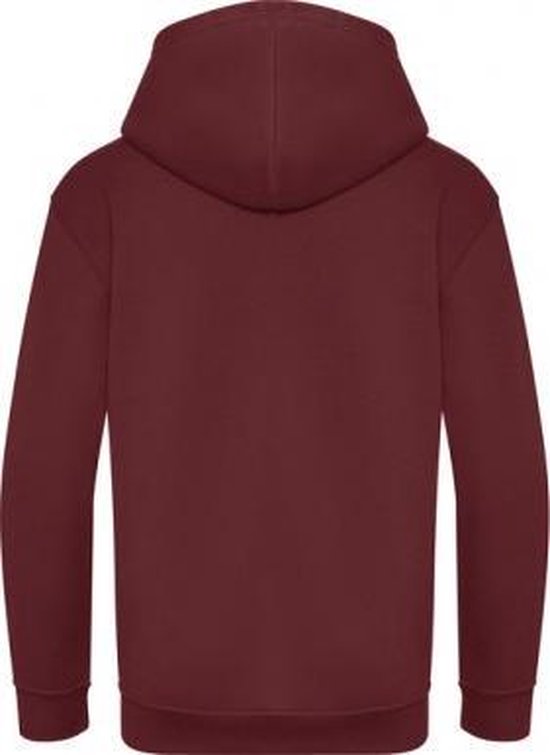Kids Organic Hoodie Maat 9/11 (L) (Burgundy)