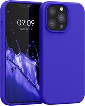 kwmobile telefoonhoesje voor Apple iPhone 13 Pro - Hoesje met siliconen coating - Smartphone case in Baltisch blauw