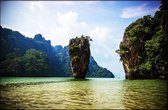 Walljar - Phuket Lake - Muurdecoratie - Poster met lijst