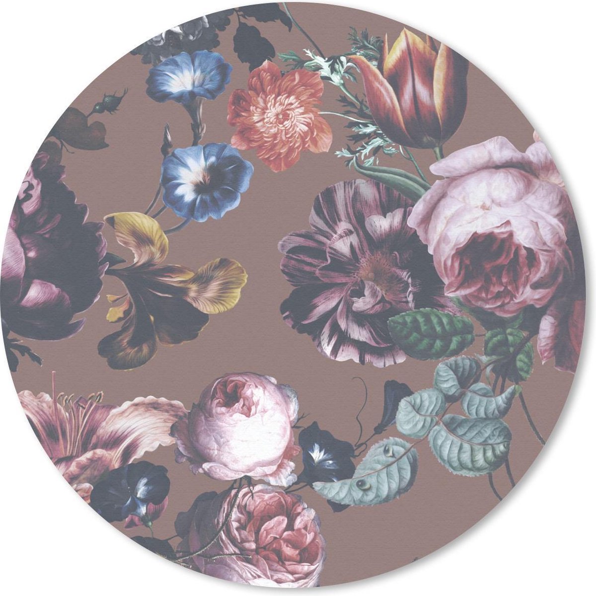 Muismat rond 50x50 cm - Mousepad Bloemen - Tuin - Roze - Ronde muismatten