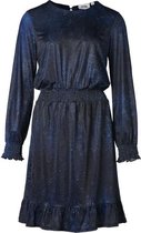 Dames jurk slangenprint marine/kobalt | Maat L
