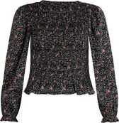 SisterS point T-shirt Voba Ls Black/flower Dames Maat - S