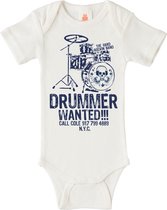 Drummer Wanted wit Logoshirt baby romper - Logoshirt - 98/104