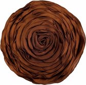 Hoyz | Bella Henna Bruin Kussen Diameter | 40x | Sierkussen Voor Woonkamer Of Slaapkamer