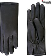 Laimböck leren dames handschoenen model Vallegio Color: Dark brown, Size: 7