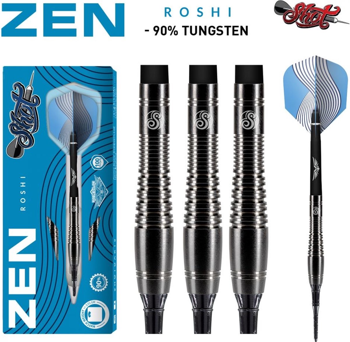 Shot Zen Roshi 90% Soft Tip - Dartpijlen 18 Gram