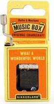 muziekdoos What a Wonderful World 4 x 5 cm RVS zilver