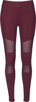 Urban Classics Kinder Legging -Kids 122- Tech Mesh Bordeaux rood