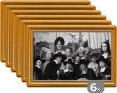 Placemat - Oude Meesters - Kunst - Lijst - Goud - 45x30 cm - 6 stuks