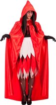 Carnival Toys Cape Dames 140 Cm Satijn Rood One-size