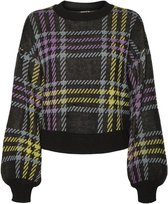 Noisy may Trui Nmlucy L/s Check Knit Ko 27017366 Black/trooper Am Dames Maat - XS