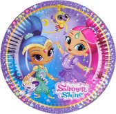 bordjes Shimmer en Shine 8 stuks 18 cm multicolor