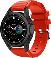 Strap-it Watch 4 & Watch 5 bandje - Samsung Galaxy Watch 4 Classic 42mm siliconen bandje - rood - Geschikt voor Samsung Galaxy Watch 5 Pro – 44mm – 40mm & Galaxy Watch 4 40mm, 44mm