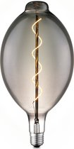 Home Sweet Home - Edison Vintage E27 LED filament lichtbron Carbon - Rook - 18/18/33cm - Ovaal - Retro LED lamp - Dimbaar - 4W 100lm 1800K - warm