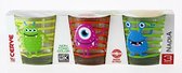 Monster Waterglas - Waterglazen - Drinkglazen - 25cl - 3 stuks