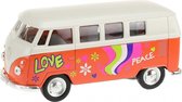 hippie Volkswagen bus oranje 10,5 cm