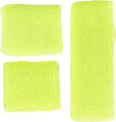 Neon zweetbandjes geel
