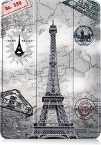 iPad Air 4 2020 étui 10,9 pouces étui avec Apple crayon découpe Tour Eiffel - iPad Air 2020 couverture Hardcover étui Tour Eiffel Bookcase
