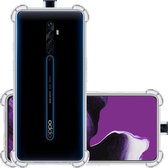 Hoes Geschikt voor OPPO Reno 2 Hoesje Siliconen Cover Shock Proof Back Case Shockproof Hoes - Transparant