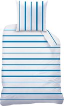 Matt & Rose Dekbedovertrek Blue Stripes - Eenpersoons - 140  x 200 cm - Katoen