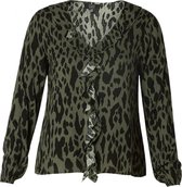 ES&SY Naioby Blouse - Army Green/Multi-Col - maat 42