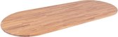 MaximaVida massief ovaal tafelblad Minsk 220 cm - grijs geolied FSC eikenhout