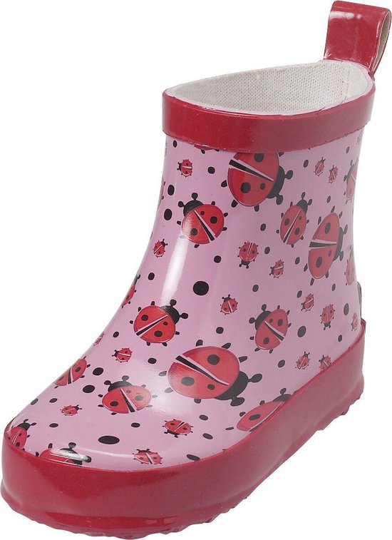 Playshoes halfhoge regenlaarzen roze lieveheersbeestje